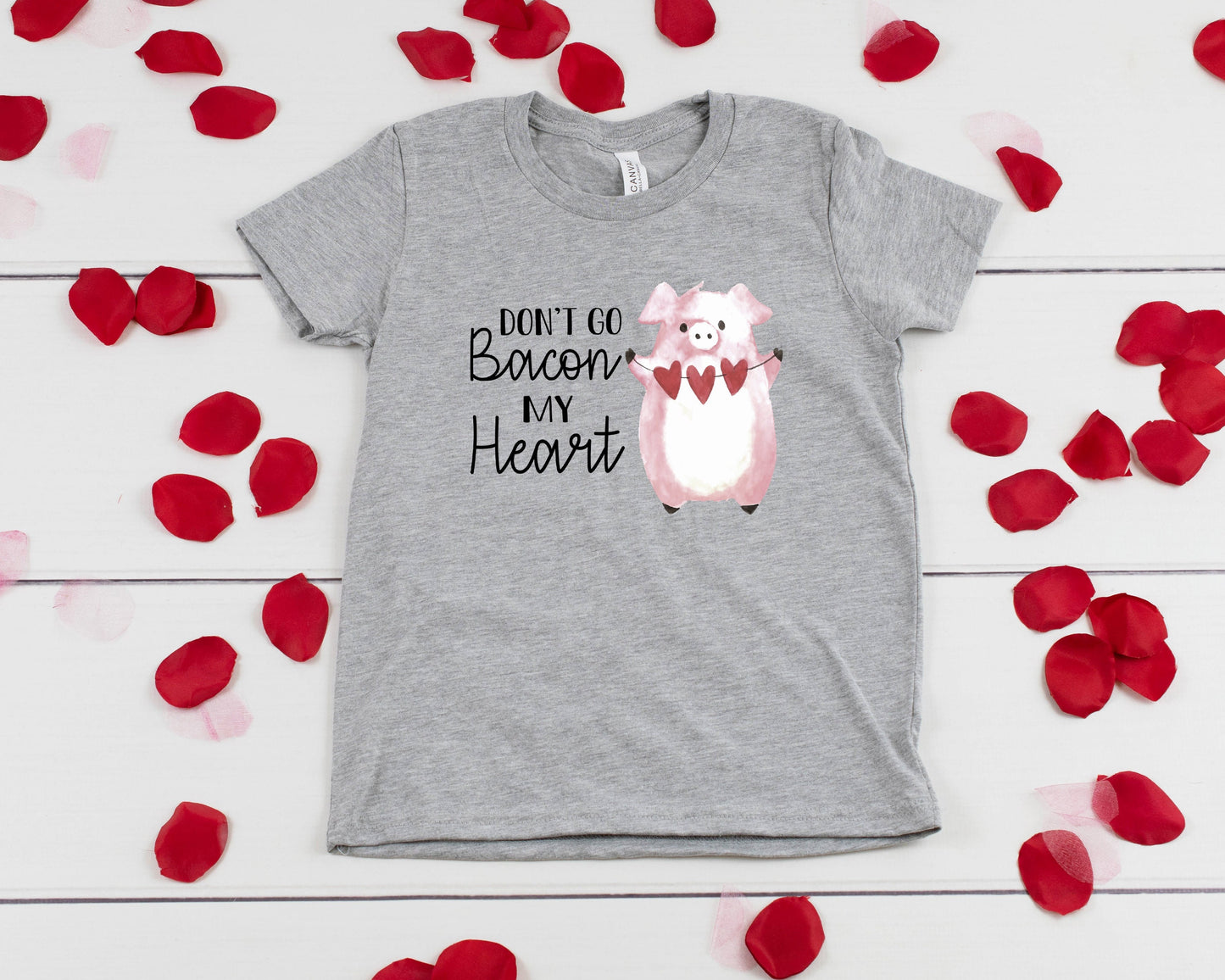 Don't Go Bacon My Heart Shirt - Girls Valentine's Day Shirt - Stick'em Up Baby®