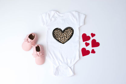 Leopard Print Heart Shirt - Valentine's Day Shirt - Stick'em Up Baby®