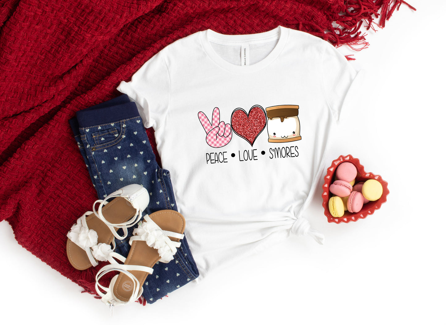 Peace Love S'mores Shirt - Kids Valentines Shirt - Stick'em Up Baby®