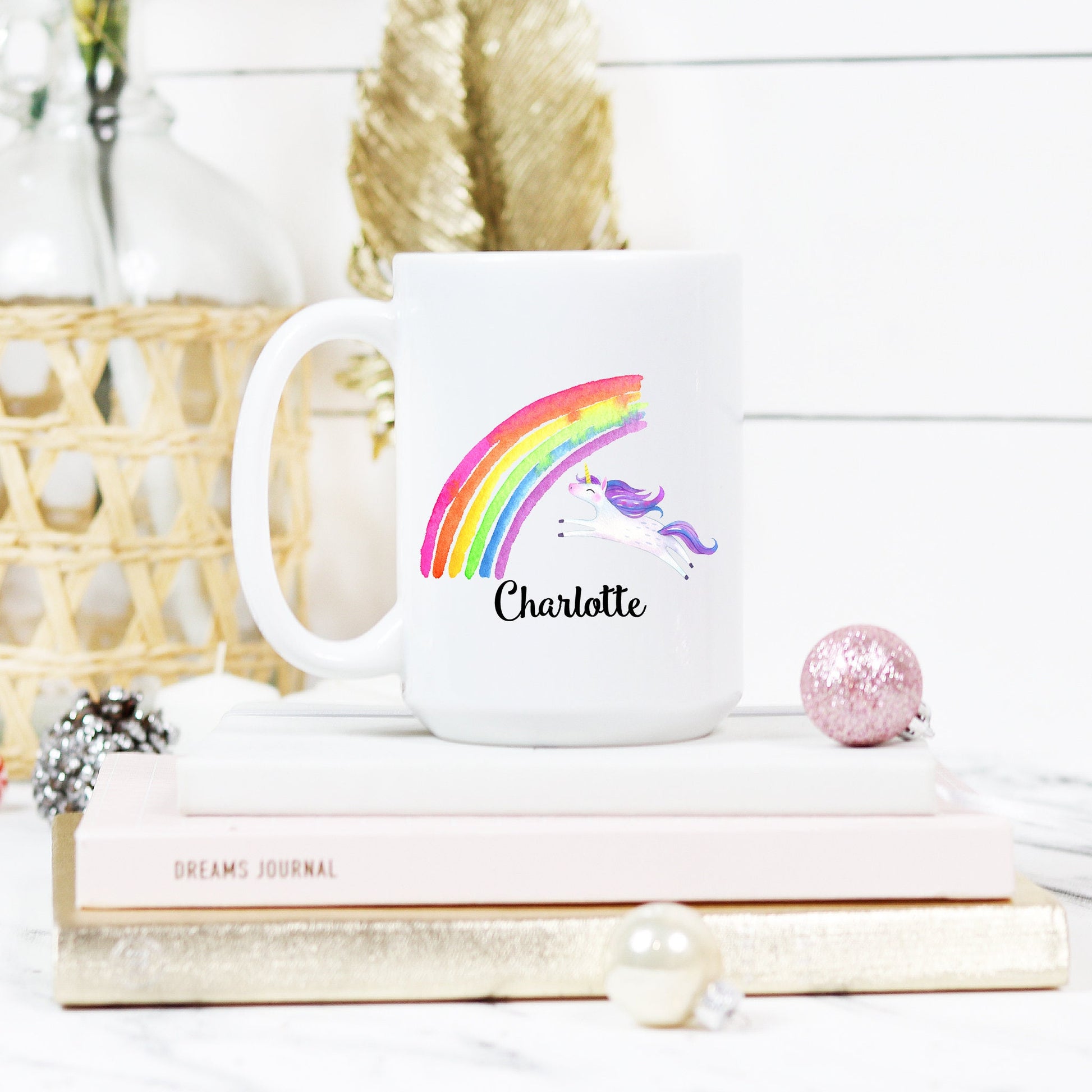 Personalized Rainbow Unicorn Mug - Stick'em Up Baby®