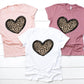 Leopard Heart Shirt - Valentine's Day Shirt for Women