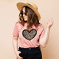 Leopard Heart Shirt - Valentine's Day Shirt for Women