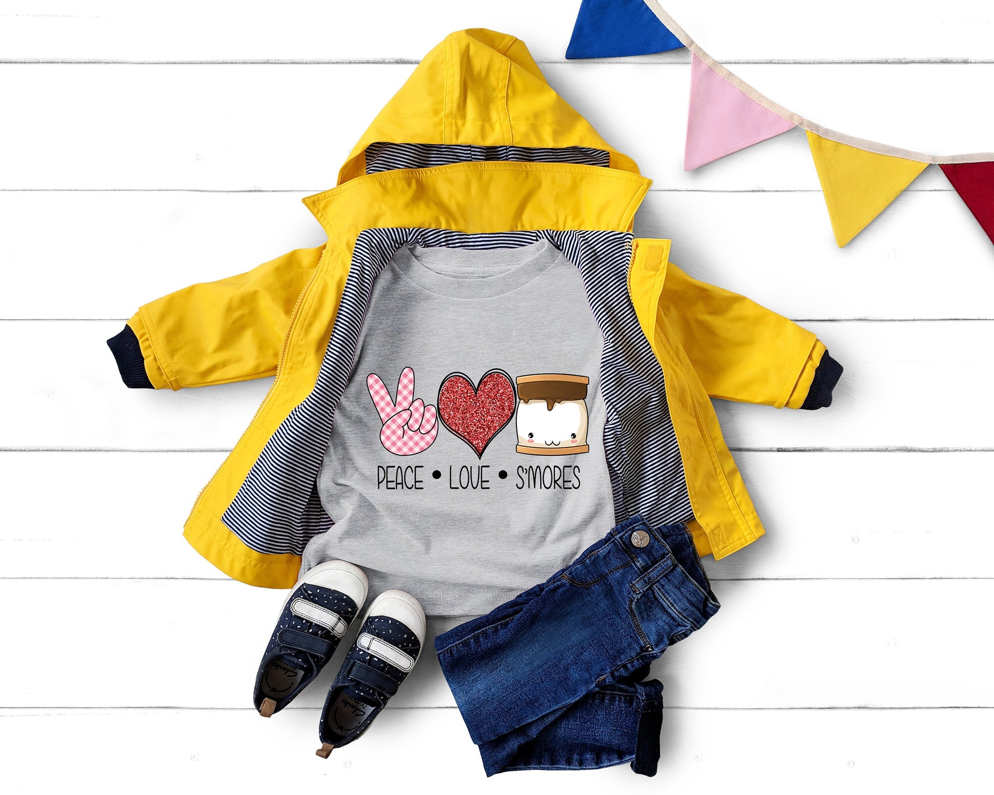 Peace Love S'mores Shirt - Kids Valentines Shirt - Stick'em Up Baby®
