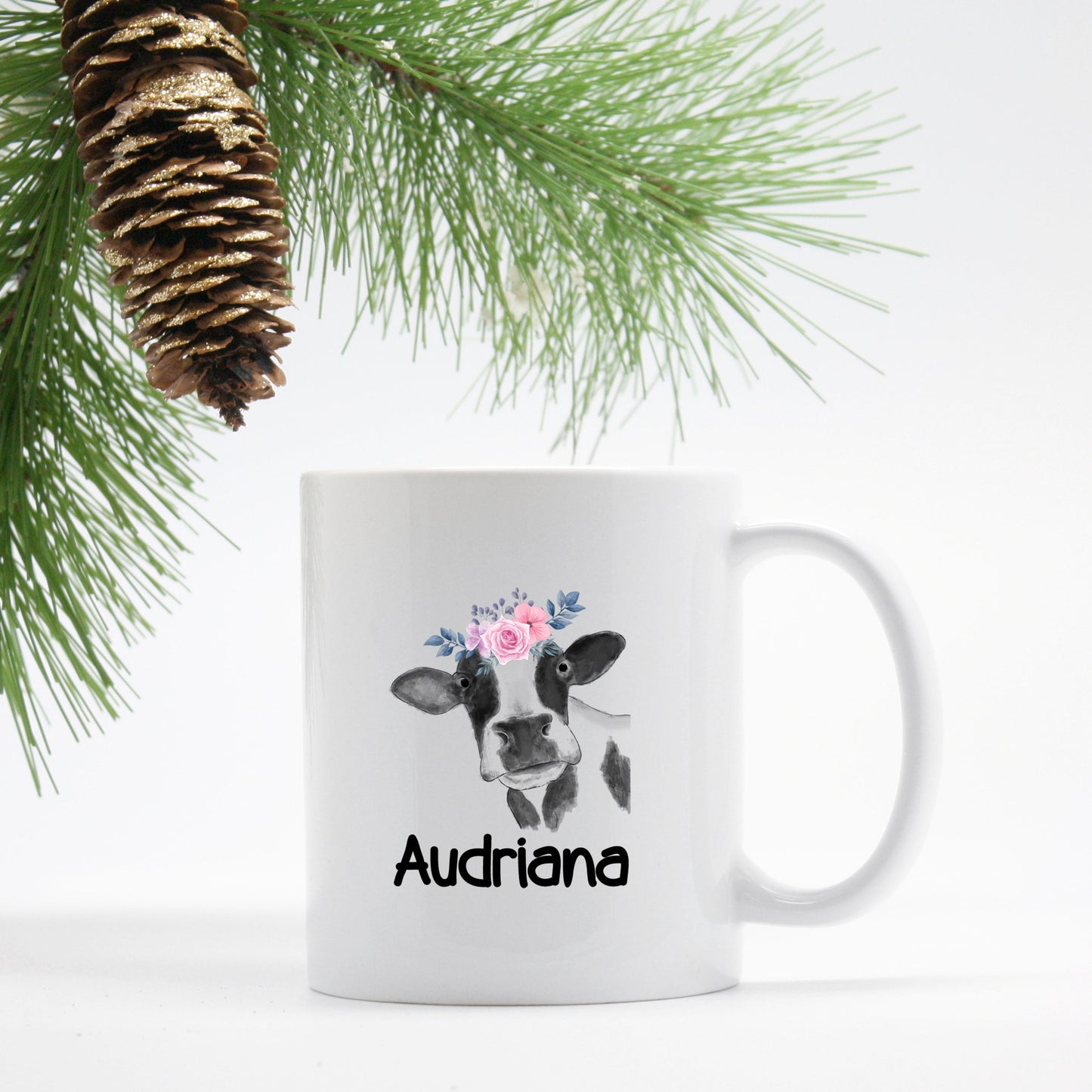 Personalized Cow Mug | Hot Cocoa Mug - Stick'em Up Baby®