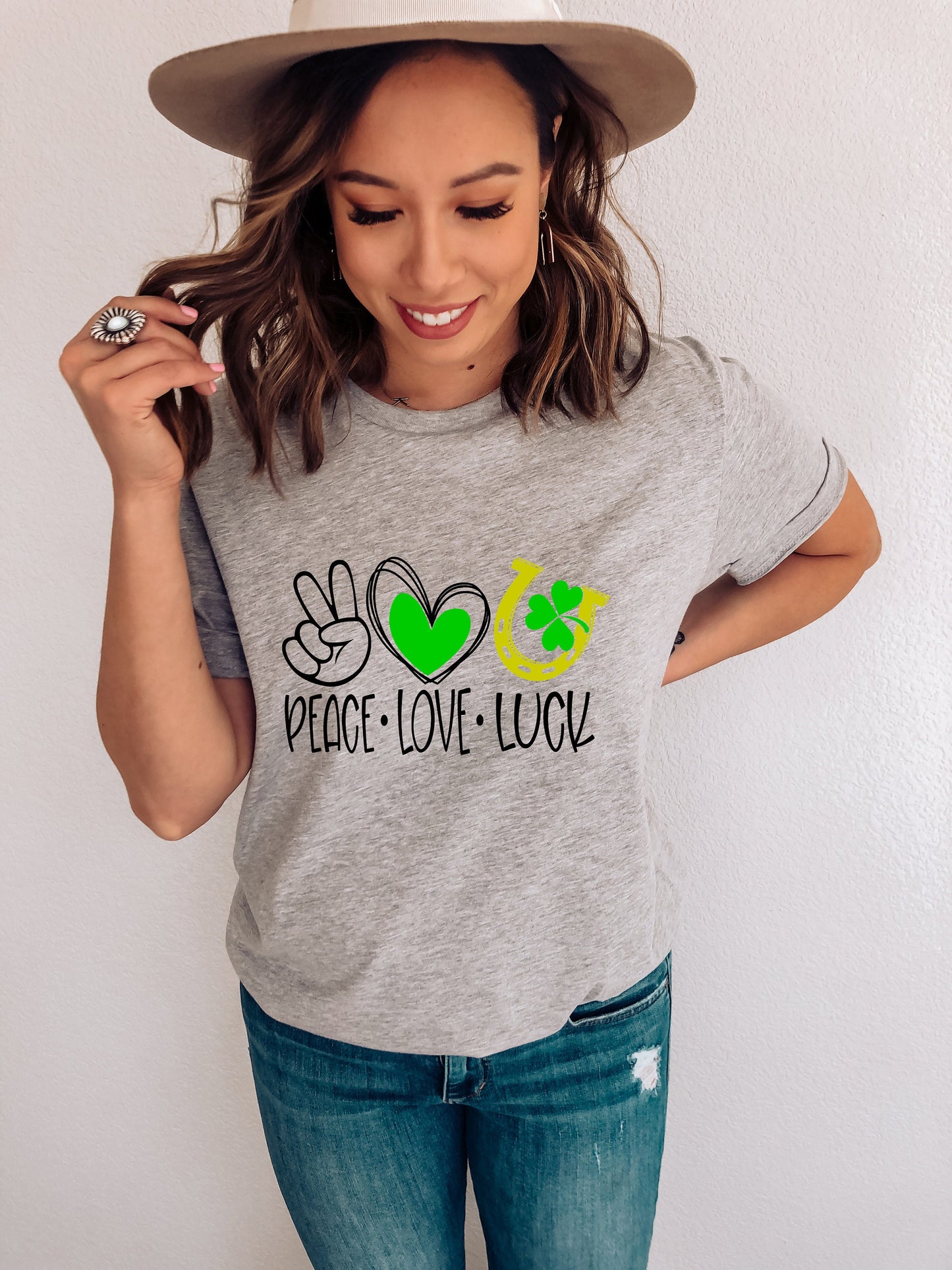 Peace Love Luck - Women's St. Patrick's Day Shirt