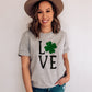 Shamrock - Love -Women's St. Patrick's Day Shirt
