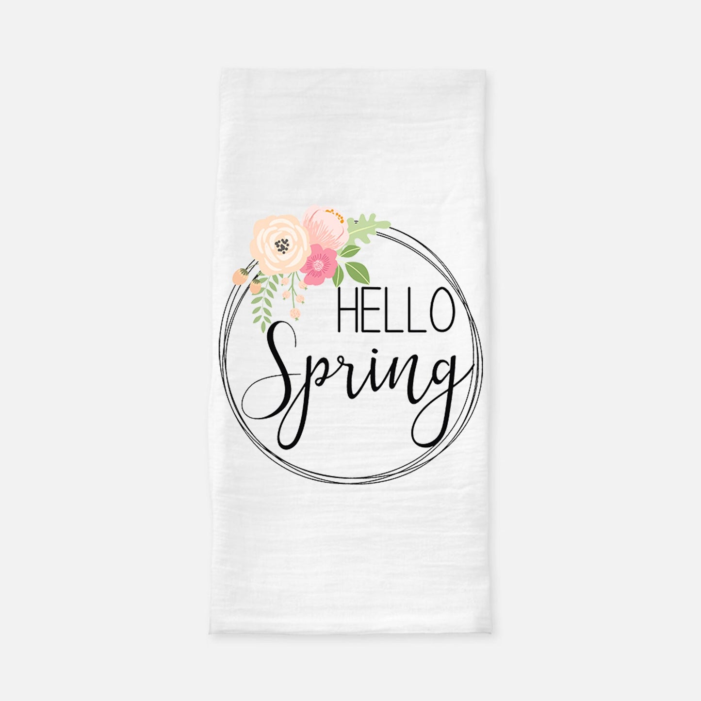Hello Spring Tea Towel - Easter Decor - Stick'em Up Baby®