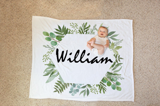 Personalized Baby Boy Blanket, Custom Baby Blanket, Baby Boy Blanket, Monogrammed Baby Gift, Milestone Blanket, Minky Blanket, Name Blanket