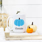 Personalized Blue Pumpkin Mug - Stick'em Up Baby®
