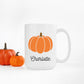 Personalized Orange Pumpkin Mug | Fall Mug - Stick'em Up Baby®