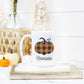 Personalized Plaid Fall Pumpkin Mug - Stick'em Up Baby®