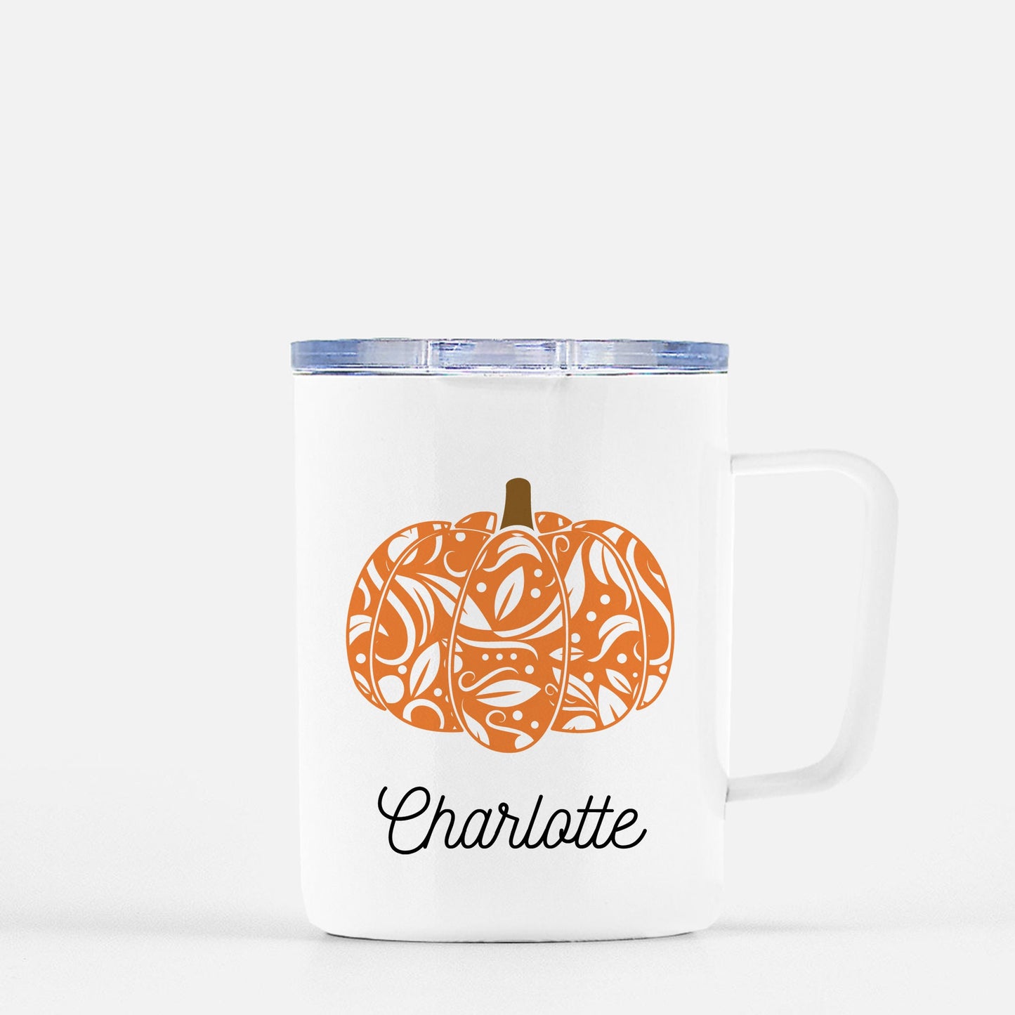 Orange Designer Pumpkin Mug | Fall Mug - Stick'em Up Baby®