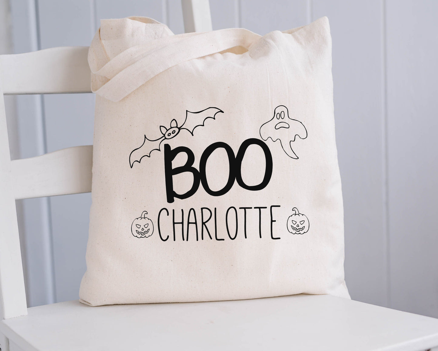 Trick or Treat Bags, Personalized Halloween Bag, Halloween Candy Bags, Halloween Treat Bags for Kids, Halloween Gift, Custom Tote