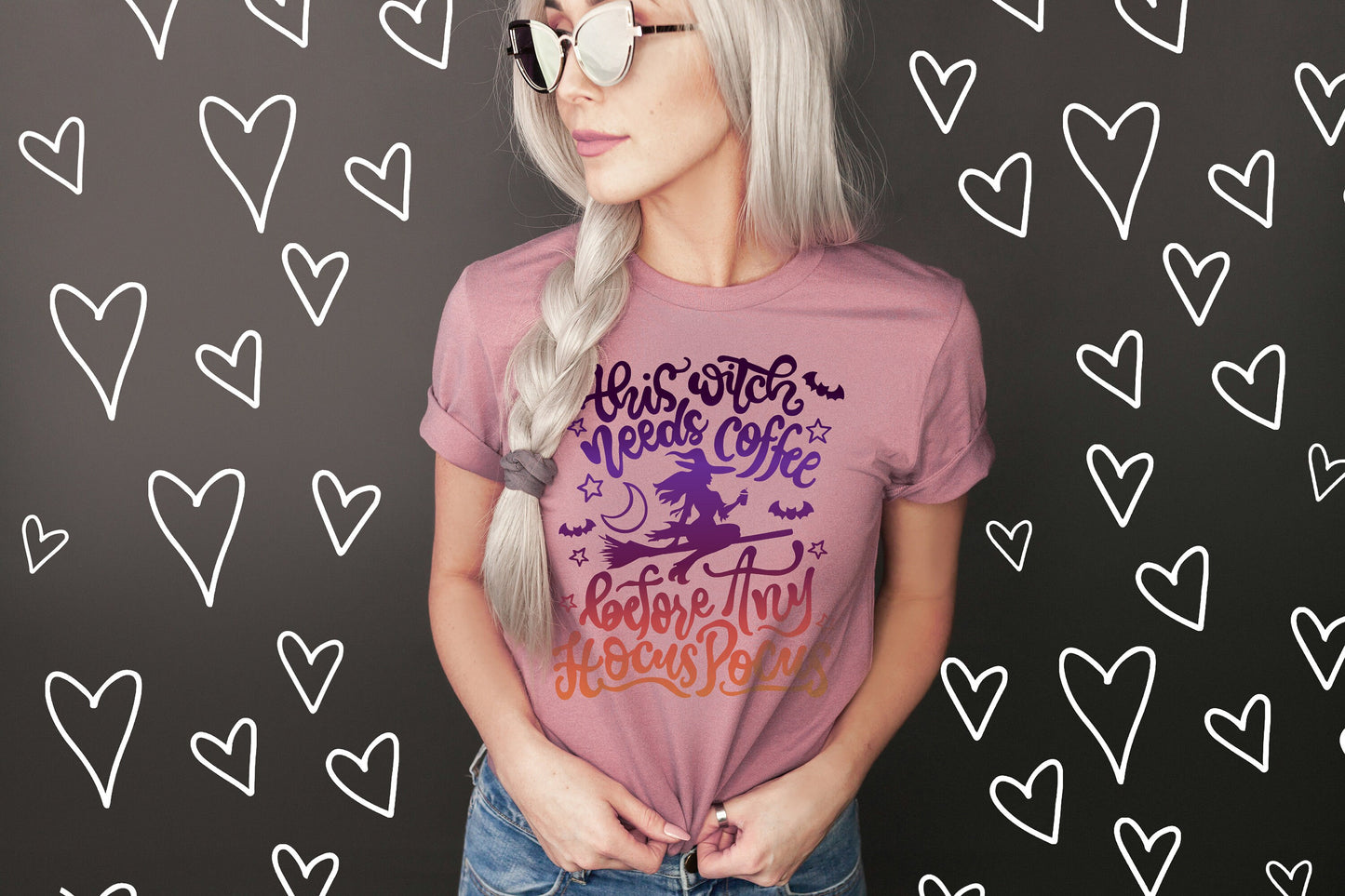This Witch Needs Coffee - Halloween Shirt for Women