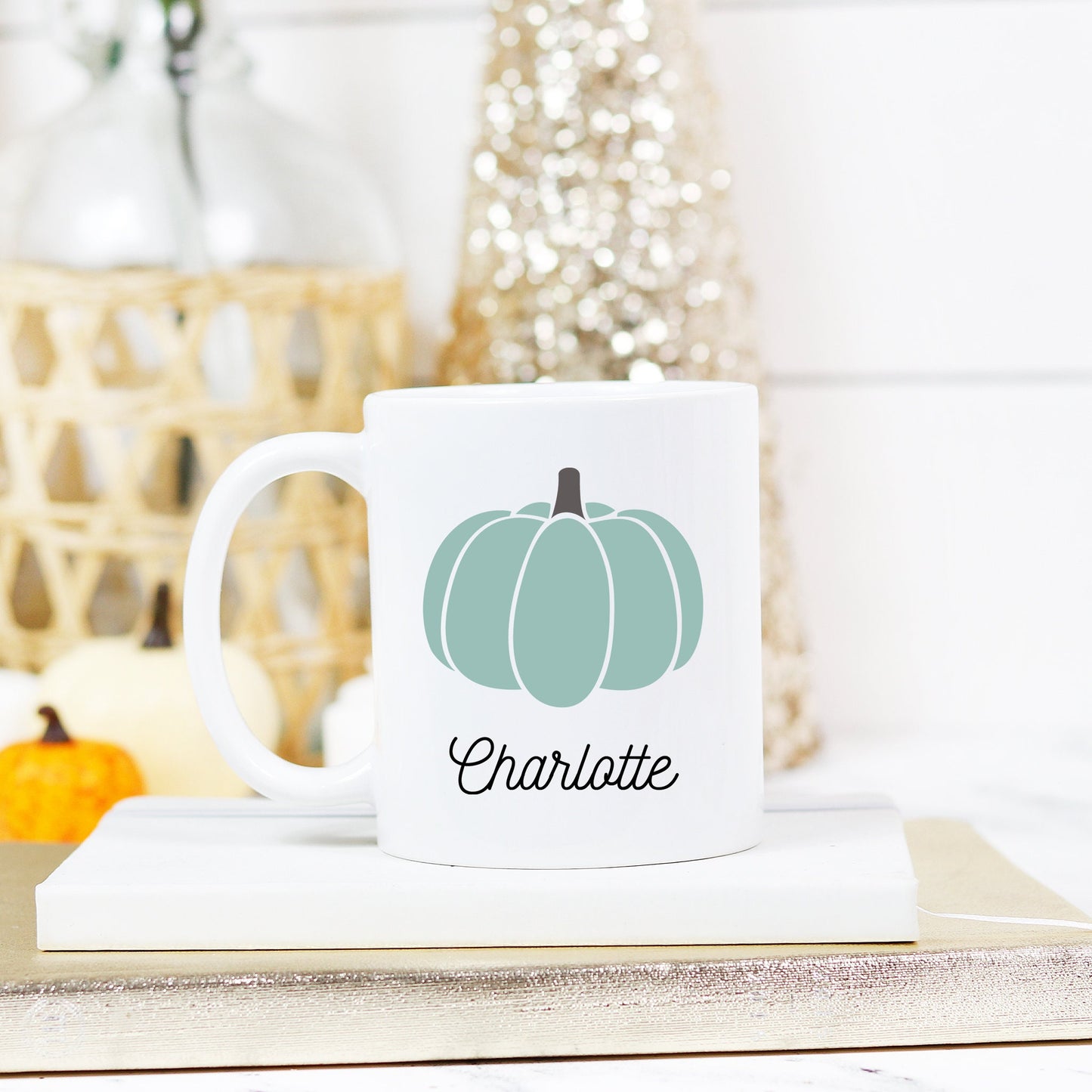 Teal Pumpkin Coffee Mug | Fall Mug - Stick'em Up Baby®