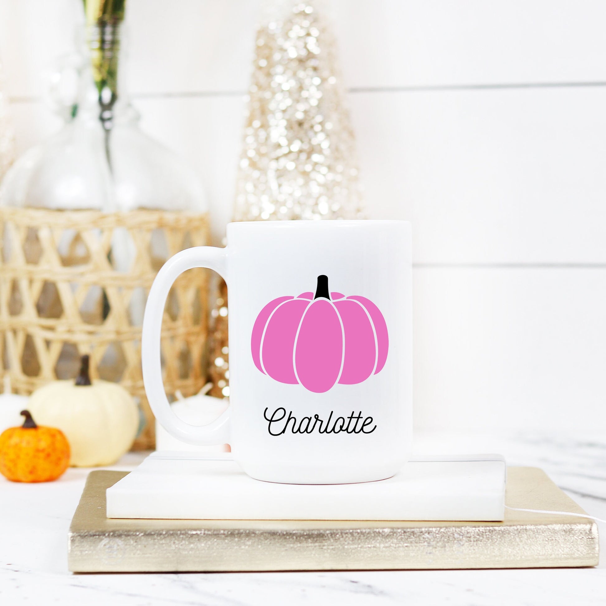 Pink Pumpkin Mug | Fall Mug - Stick'em Up Baby®