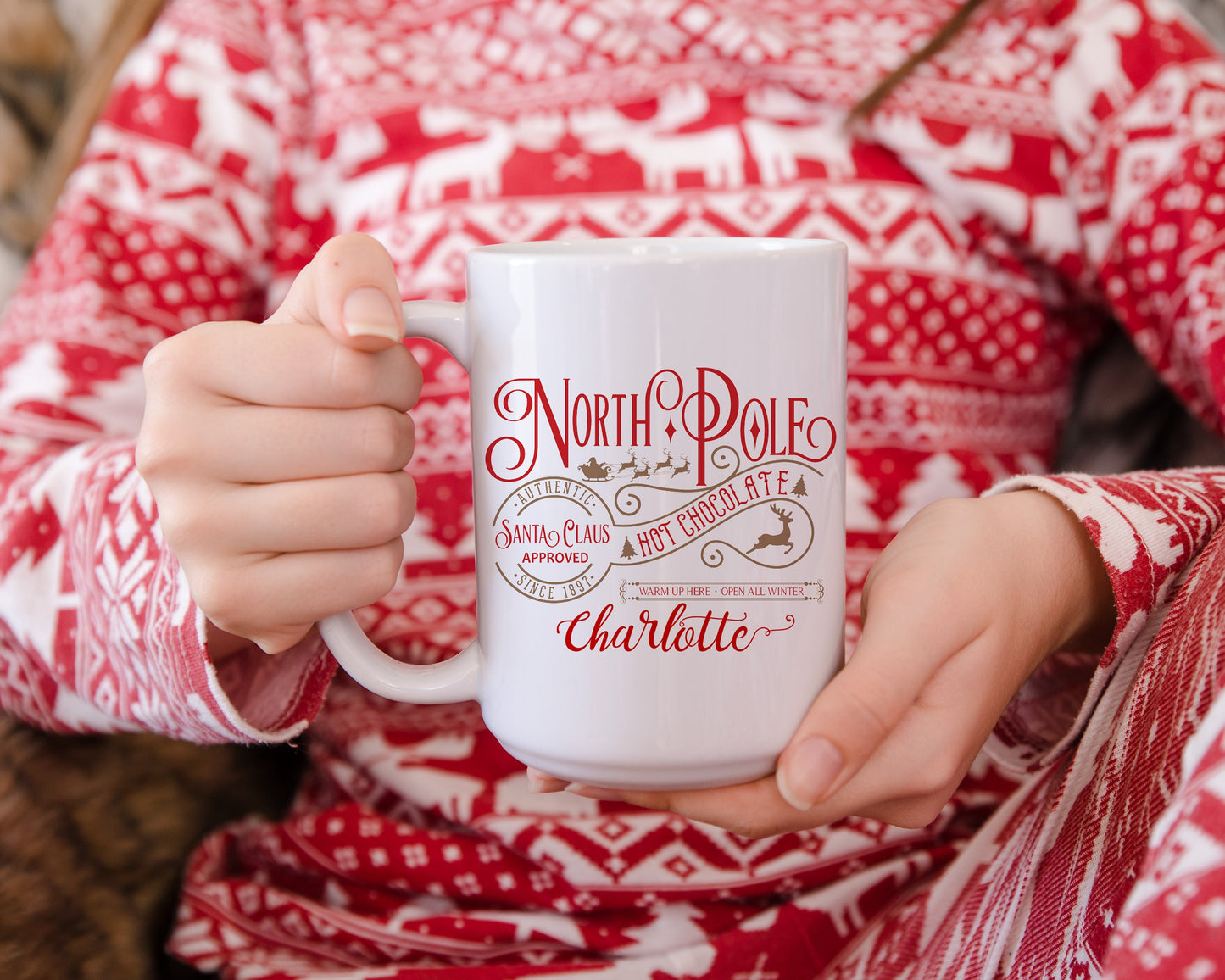Personalized North Pole Mug | Santa Mug | Hot Chocolate Mug - Stick'em Up Baby®
