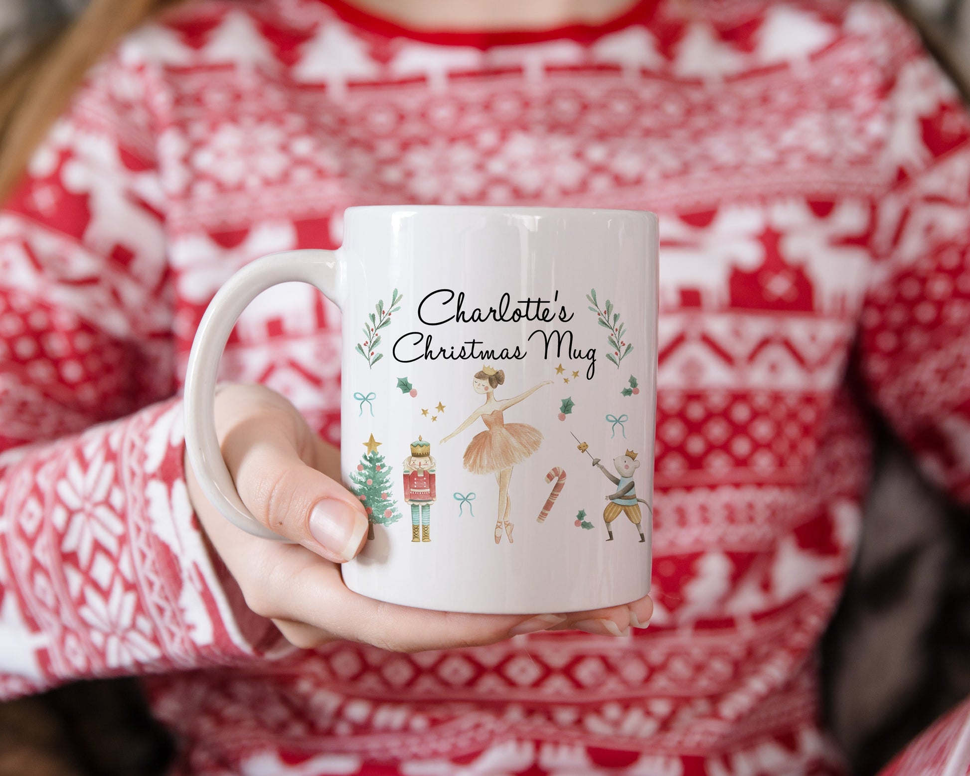 Personalized Christmas Nutcracker Ballet Mug - Stick'em Up Baby®