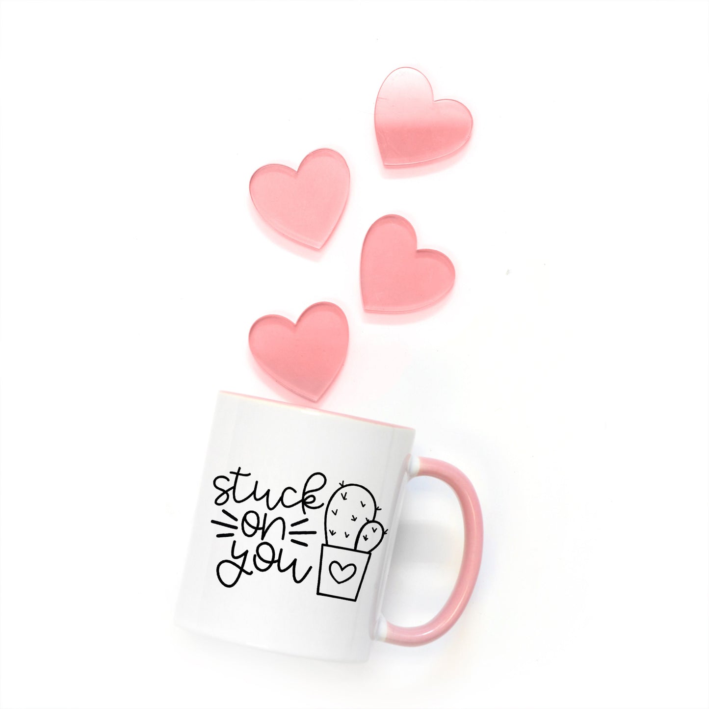 Stuck on You - Valentine's Coffee Mug - Plant Lover Gift