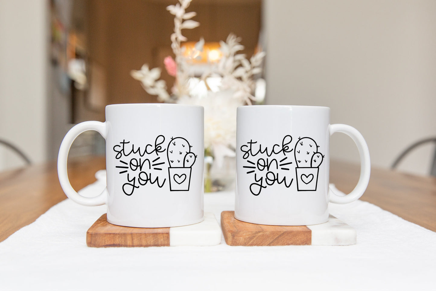 Stuck on You - Valentine's Coffee Mug - Plant Lover Gift