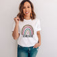 Peace Love Inspire Rainbow Teacher Shirt