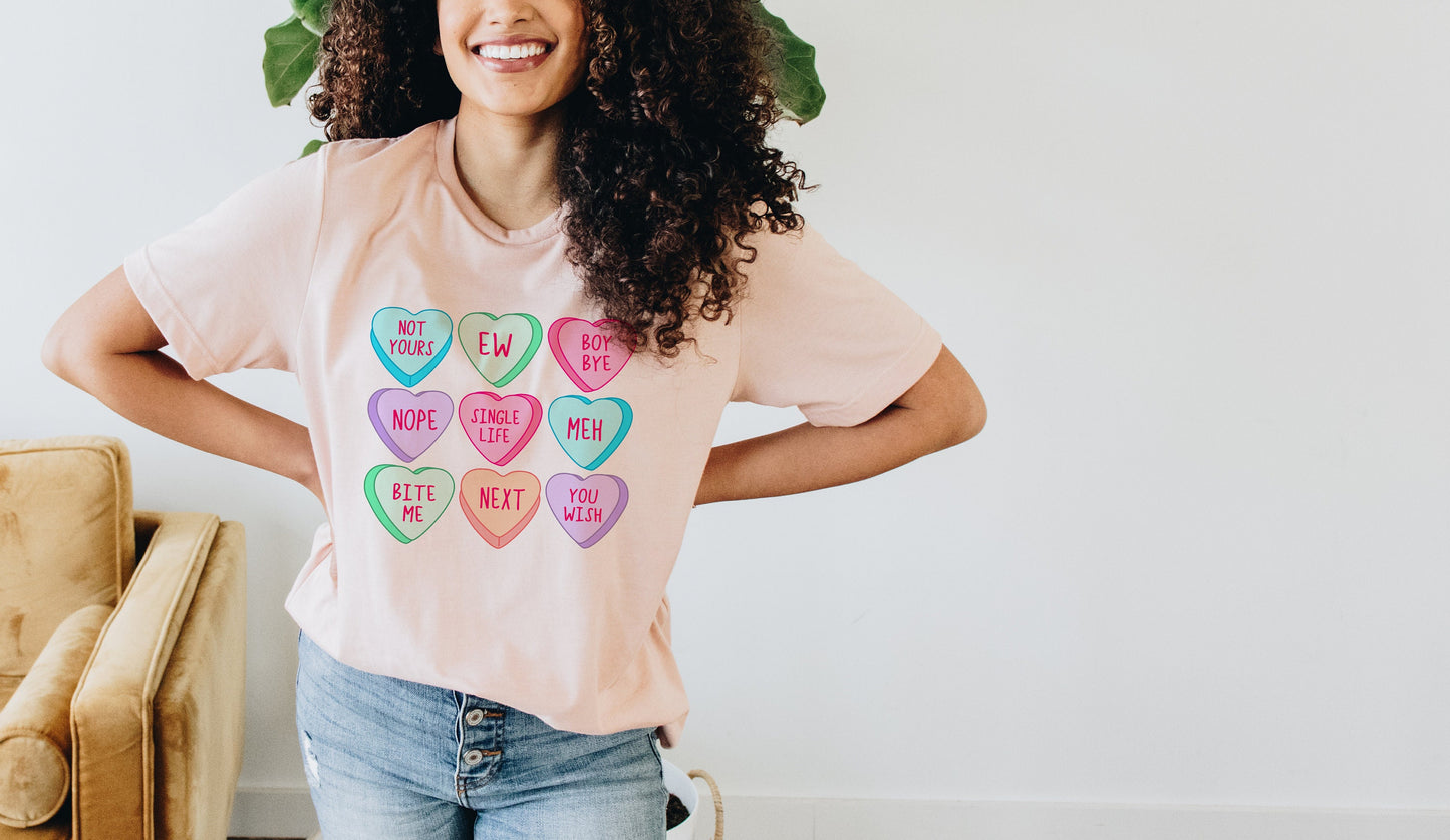 Anti-Valentine's Day Funny Conversation Heart Shirt