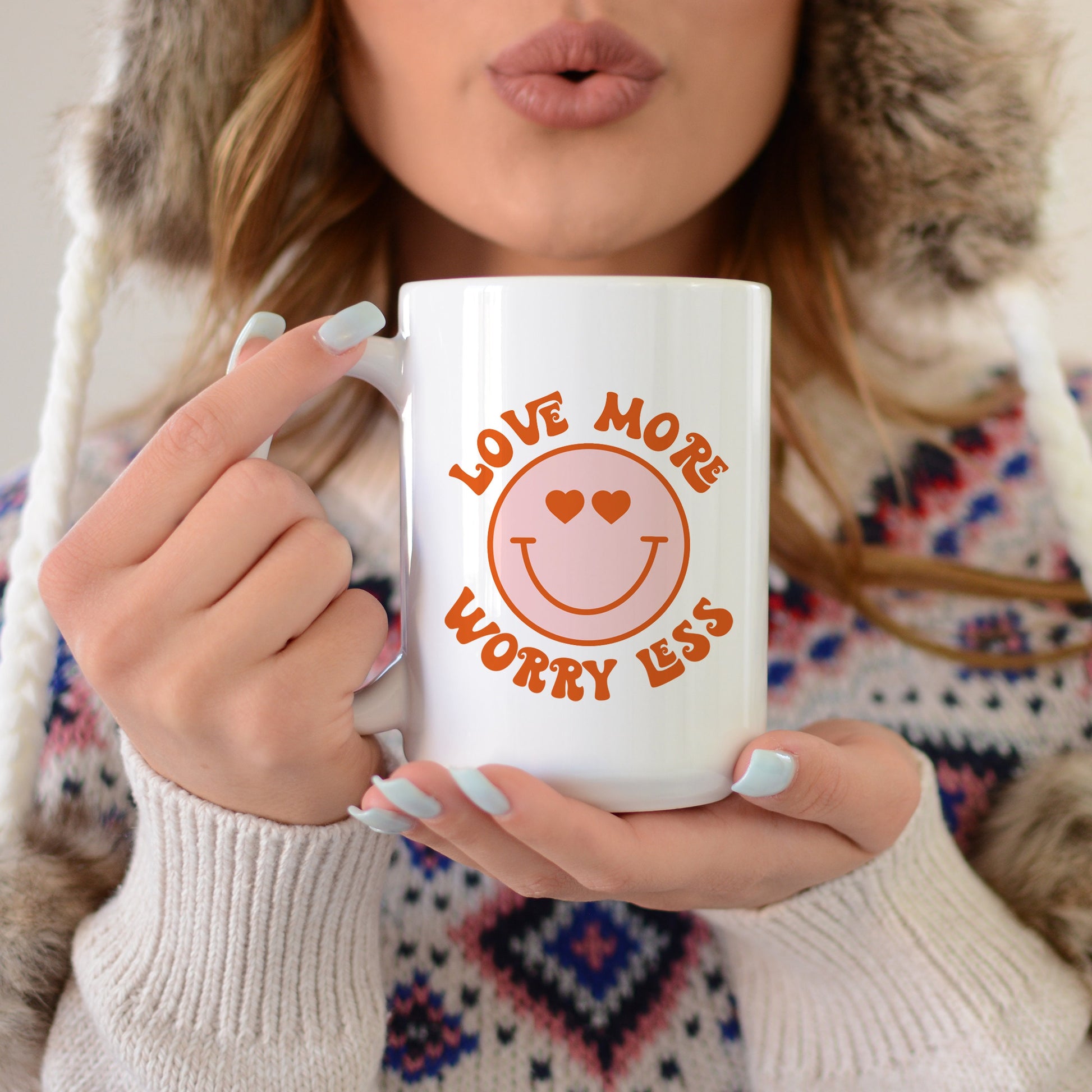 Love More Worry Less - Valentine's Coffee Mug - Mugs - Stick'em Up Baby®