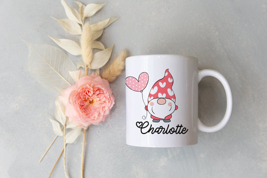 Personalized Valentine's Gnome Mug - Stick'em Up Baby®