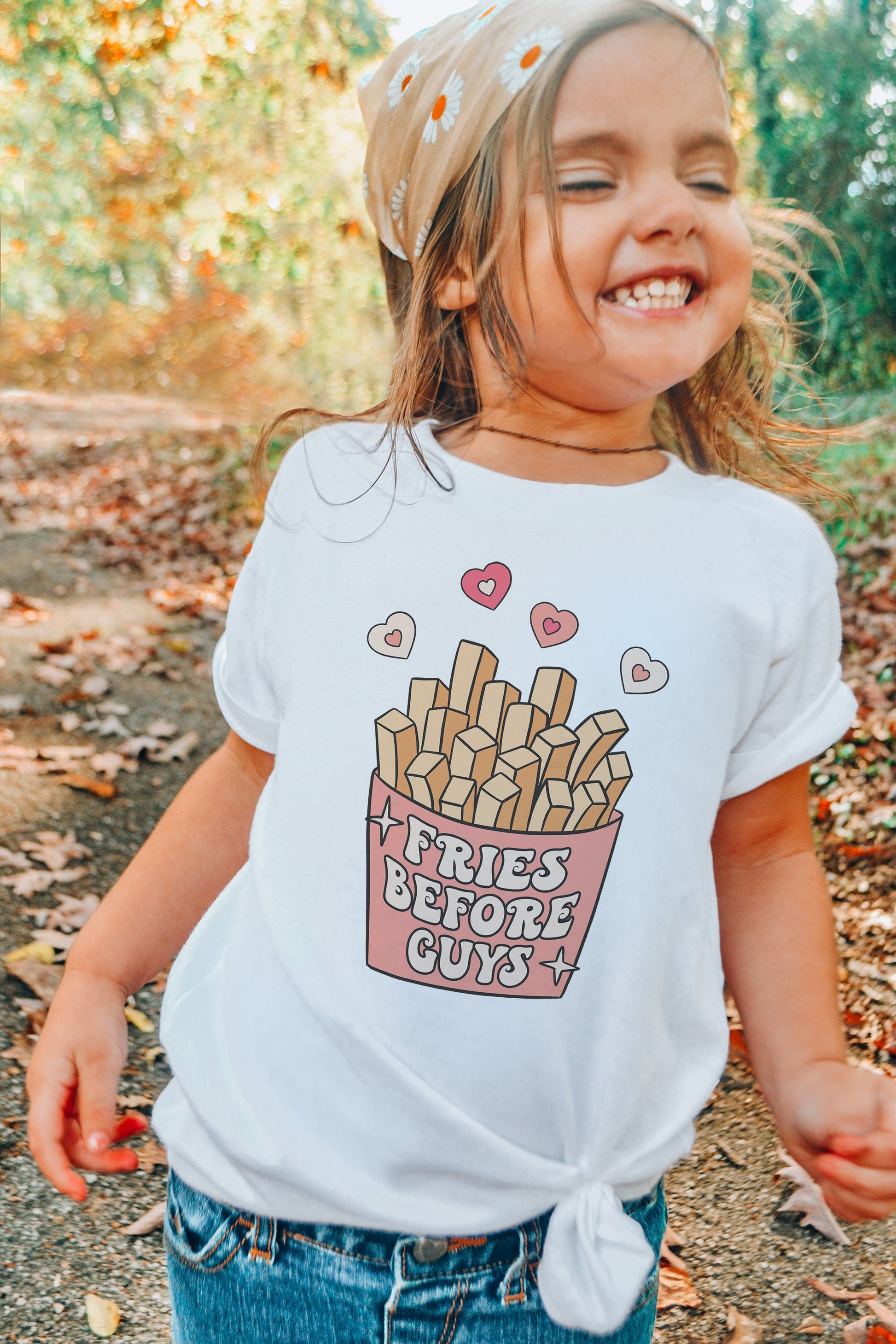 Fries Before Guys Shirt - Kids Valentines Shirt - Stick'em Up Baby®