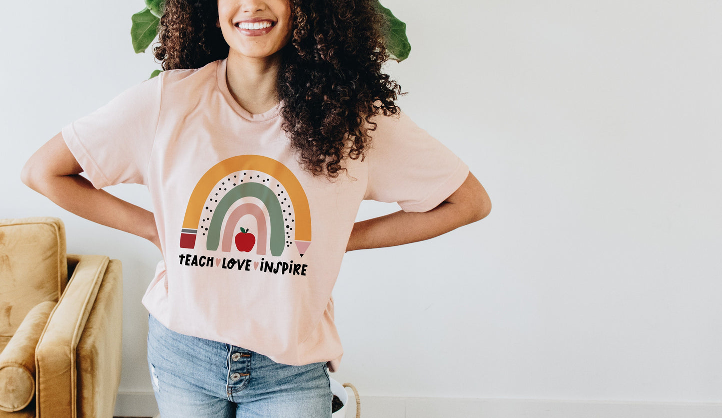 Shirts for Teachers - Teach Love Inspire