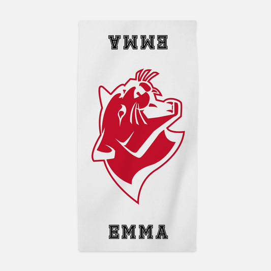 Personalized School Mascot Beach Towel - Cougars