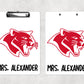 Personalized School Mascot Clipboard - Cougars