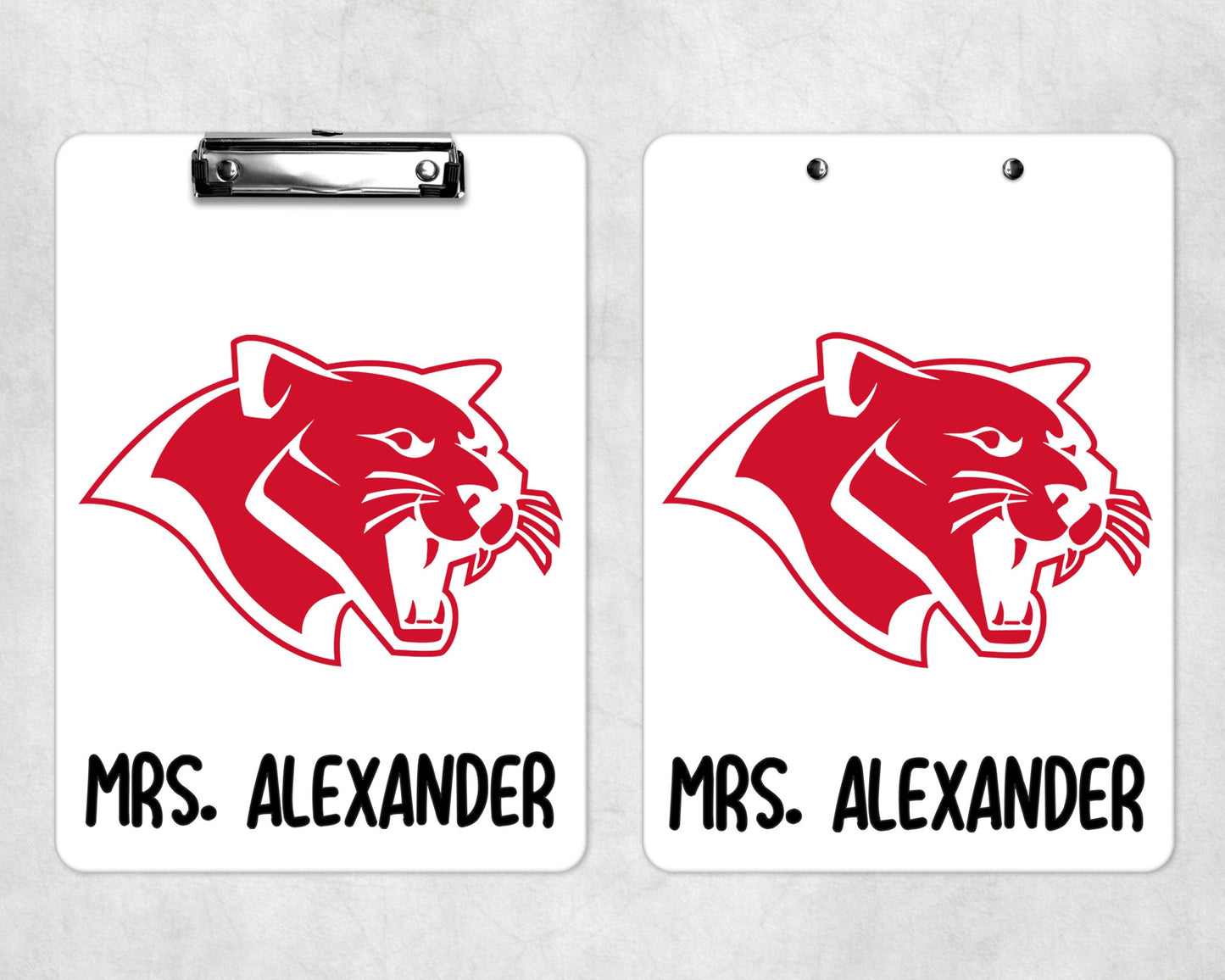 Personalized School Mascot Clipboard - Cougars