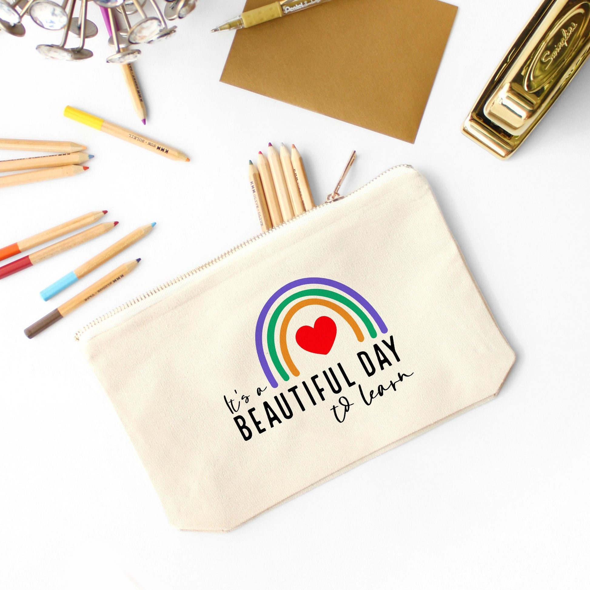 It's A Beautiful Day to Learn Pencil Bag – Stick'em Up Baby®
