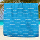 Repeating Name Personalized Beach Towel Blue Custom Pool Towel Personalized Name Birthday Party Favor Pool Party Vacation Birthday Gift