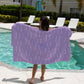 Repeating Name Personalized Beach Towel Purple Custom Pool Towel Personalized Name Birthday Party Favor Pool Party Vacation Birthday Gift