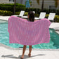 Repeating Name Personalized Beach Towel PinkCustom Pool Towel Personalized Name Birthday Party Favor Pool Party Vacation Birthday Gift