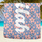 Repeating Name Personalized Beach Towel Blue Ombre Custom Pool Towel Personalized Name Birthday Party Favor Pool Vacation Birthday Gift