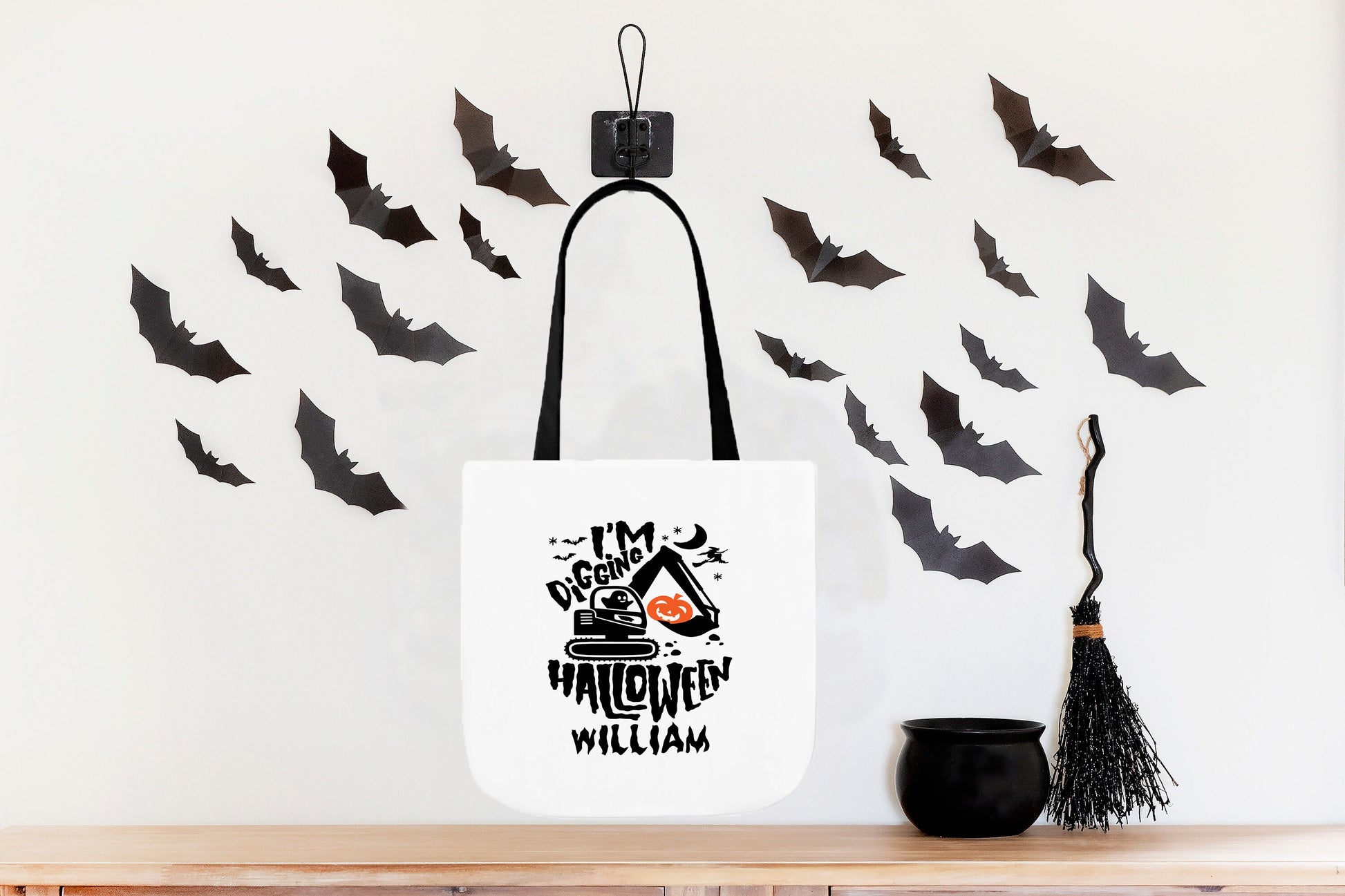 Trick or Treat Bags, Personalized Halloween Bag, I'm Digging Halloween, Halloween Candy Bags, Halloween Treat Bags, Halloween Gift, For Boys