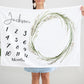 Milestone Blanket - Pampas Grass - Greenery - Gender Neutral - Watch Me Grow - Growth Chart - Growth Tracker - Baby Blanket - Nursery