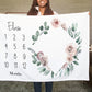 Milestone Blanket - Newborn Girl Gift - Floral - Watch Me Grow Blanket - Growth Chart - Growth Tracker - Baby Blanket - Floral Nursery