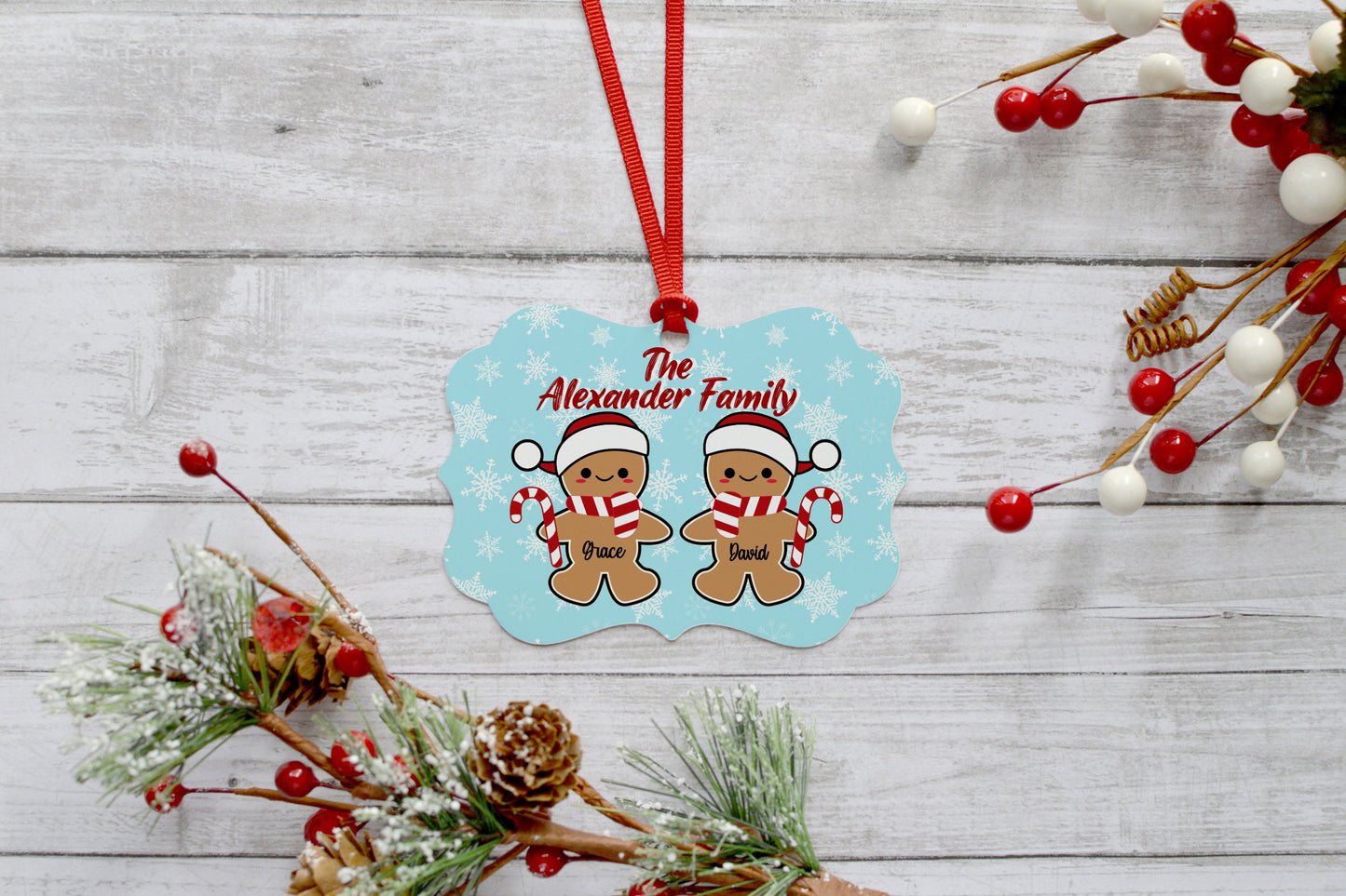 Family Ornament | Personalized Family Ornament | Gingerbread Family Ornament | Gift for Mom | Gift for Grandma | Personalized Ornament