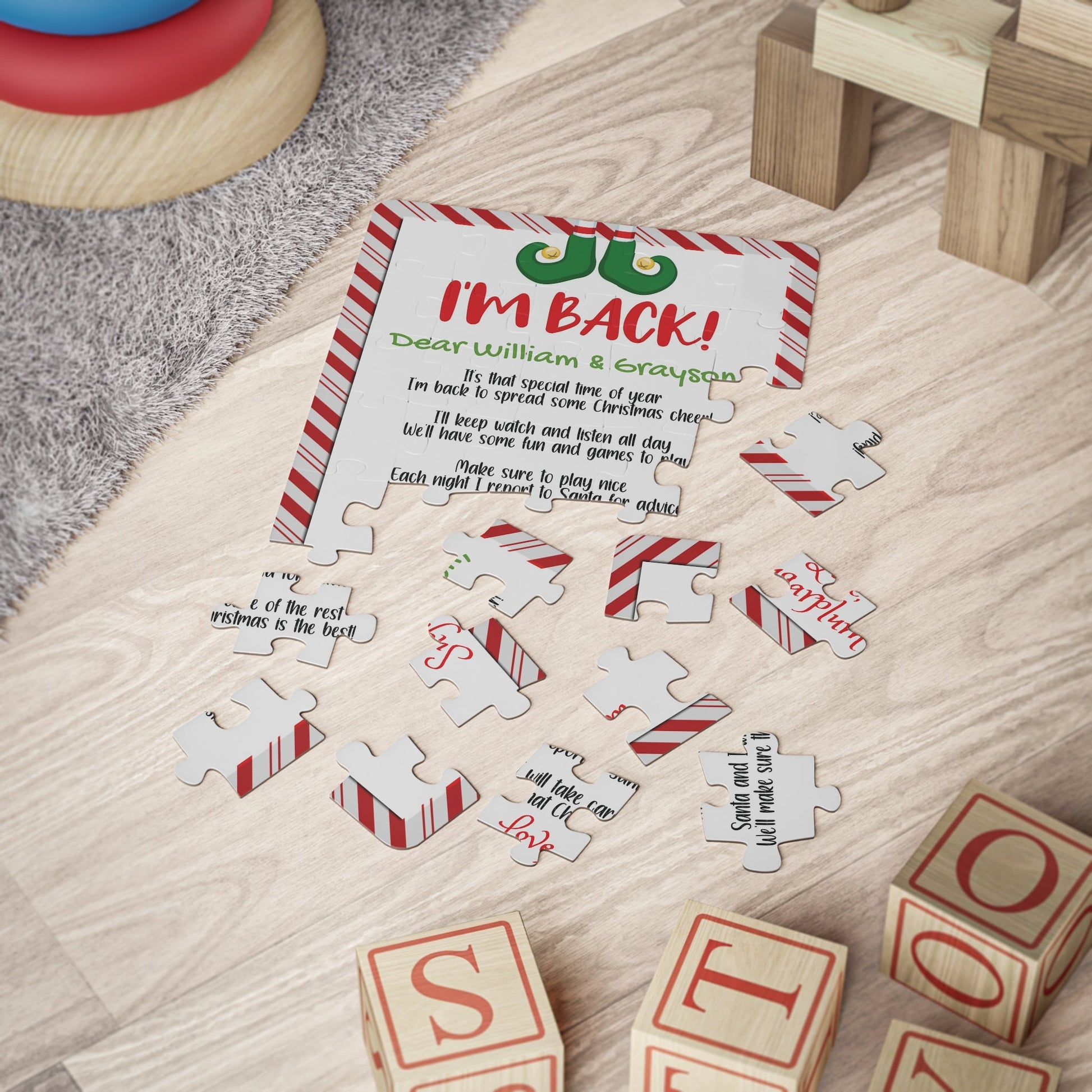 Elf I'm Back Puzzle | Elf Arrival Letter | Elf Return | Christmas Elf | Elf Kit 2022 | Gift from Elf